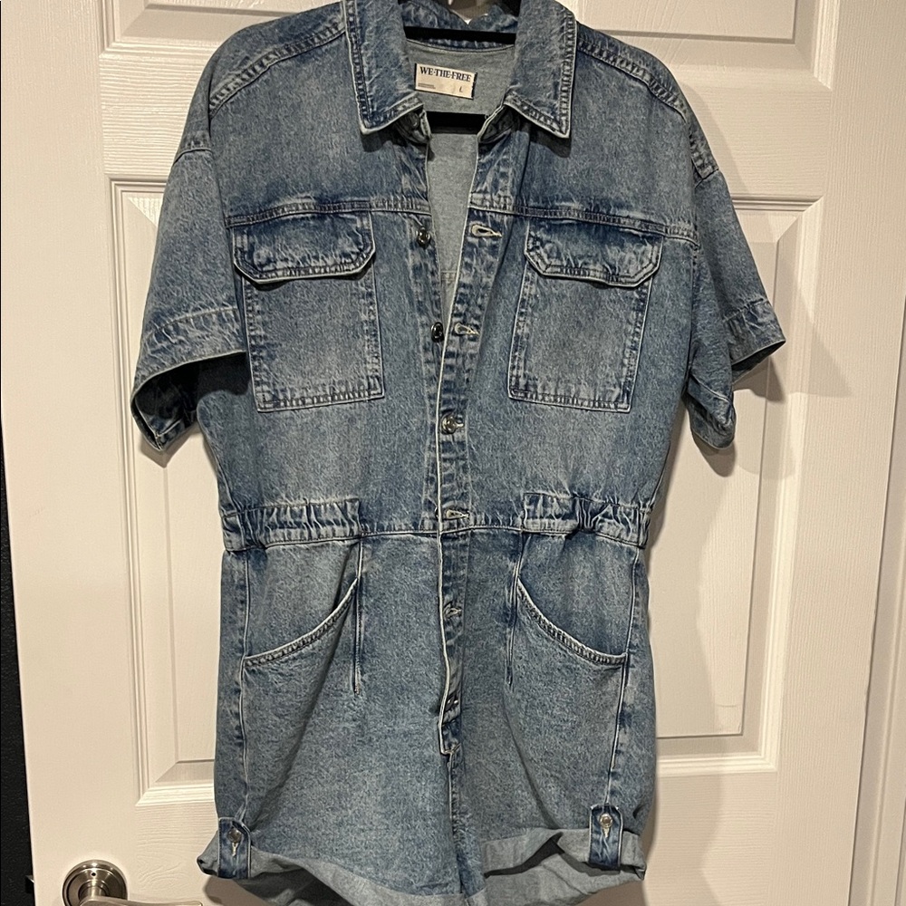 We the free denim romper.